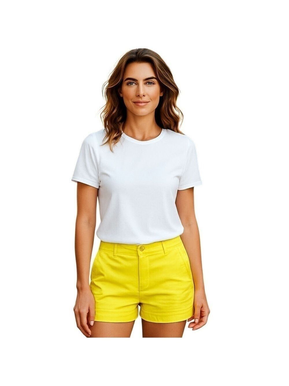 Banana Republic Hampton fit yellow shorts high rise tailored stretchy size L